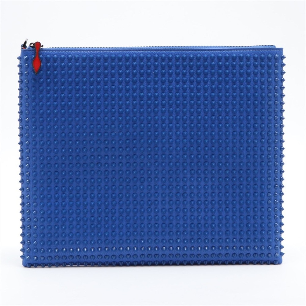 Christian Louboutin leather x studs Clutch bag Blue
